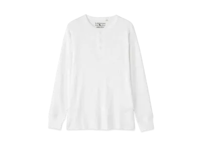 AVIREX Daily Wear Thermal L/S Henley Neck T-Shirt "White"