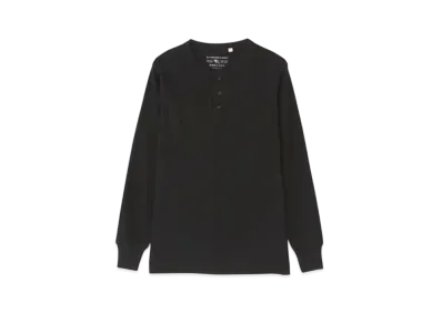 AVIREX Daily Wear Thermal L/S Henley Neck T-Shirt "Black"