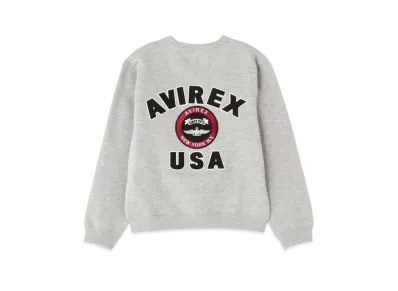 AVIREX Varsity Logo Crew Neck Sweat "Oxford"