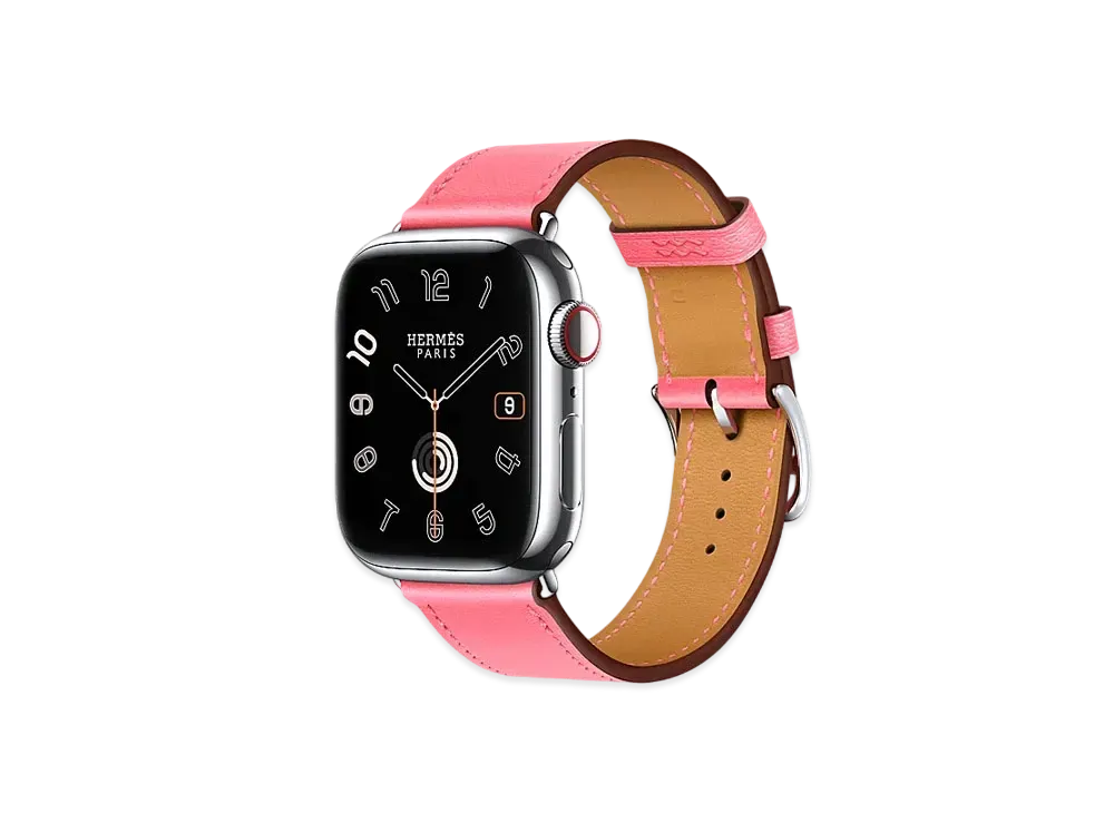 Apple Watch x Hermes Series 9 (GPS + Cellular Model) Stainless 41mm and Single Tour "Rose Azalee"