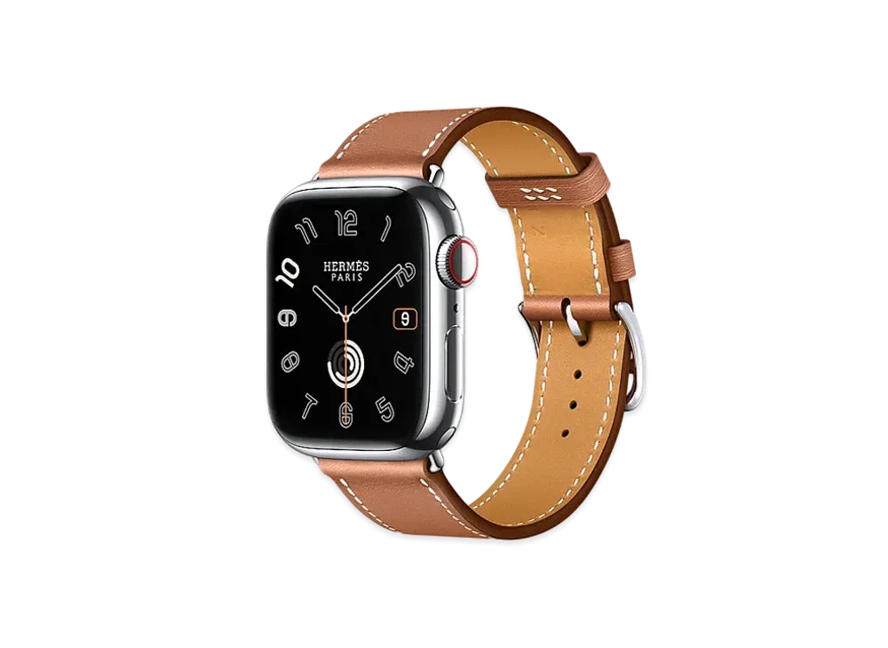 Apple Watch x Hermes Series 9 (GPS + Cellular Model) Stainless 41mm and Single Tour "Gold"
