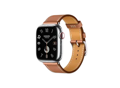 Apple Watch x Hermes Series 9 (GPS + Cellular Model) Stainless 41mm and Single Tour "Gold"