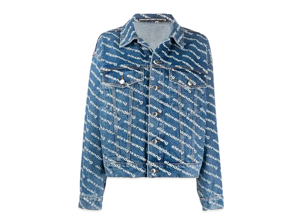 Alexander Wang Logo Denim Jacket "Blue"