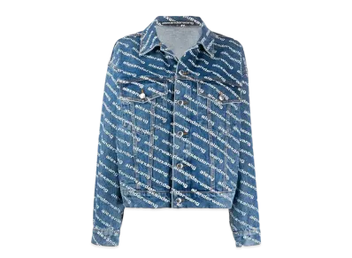 Alexander Wang Logo Denim Jacket "Blue"