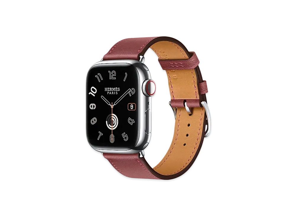 Apple Watch x Hermes Series 9 (GPS + Cellular Model) Stainless 45mm and Single Tour "Rouge H"