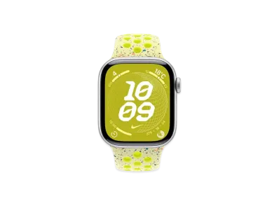 Apple Watch Series 10 GPS + Cellular Model Silver Aluminiumcase Rubber Nike Sportsband "Bolt Splash"