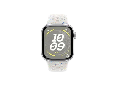 Apple Watch Series 10 GPS Model Silver Aluminiumcase Rubber Nike Sportsband "Pure Platinum"