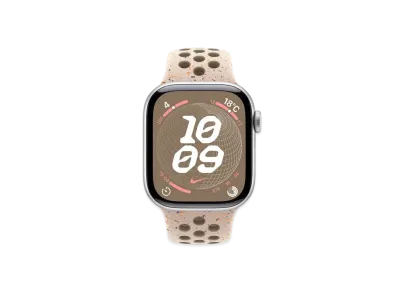 Apple Watch Series 10 GPS Model Silver Aluminiumcase Rubber Nike Sportsband "Desert Stone"