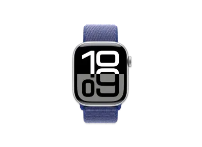 Apple Watch Series 10 GPS + Cellular Model Silver Aluminiumcase Textile Sports Loop "Ultramarine"