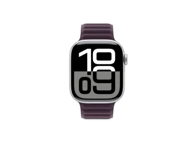Apple Watch Series 10 GPS Model Silver Aluminiumcase Textile Magnetic Link "Blackberry"