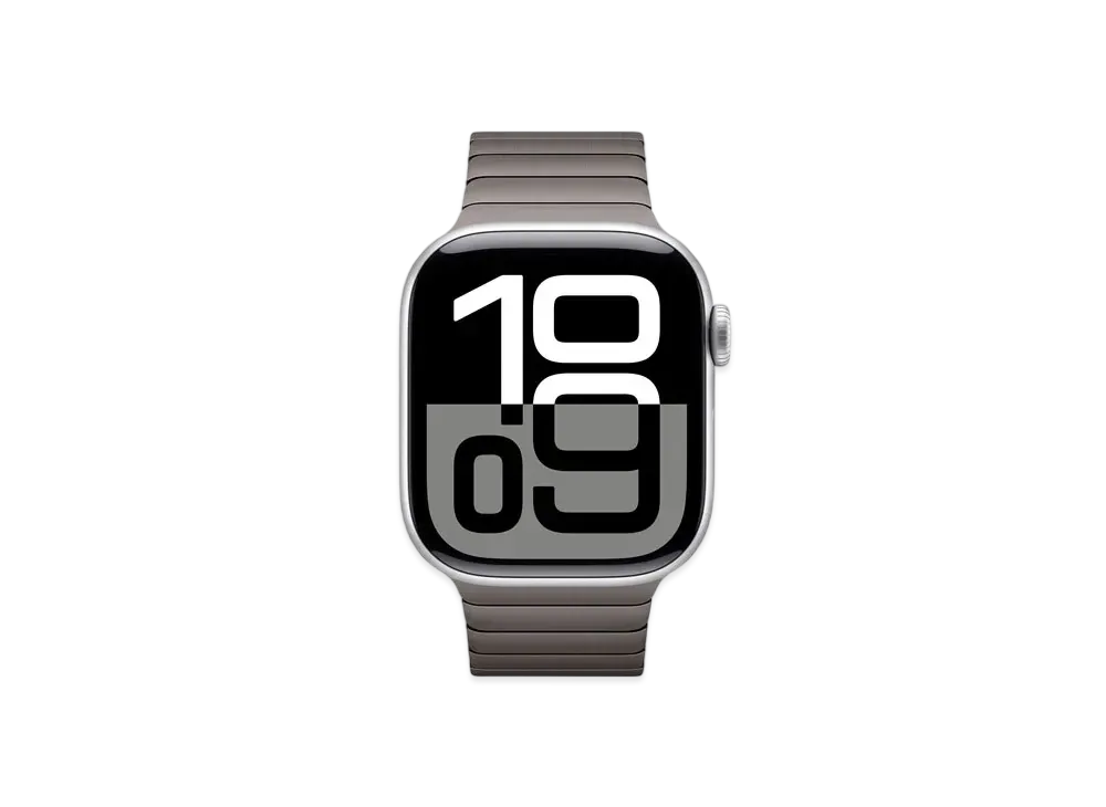 Apple Watch Series 10 GPS + Cellular Model Silver Aluminiumcase Stainless Steel Link Bracelet "Slate"