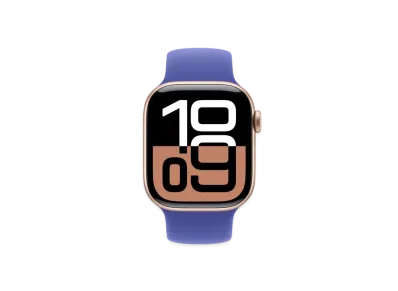 Apple Watch Series 10 GPS Model Rose Gold Aluminiumcase Rubber Solo Loop "Ultramarine"