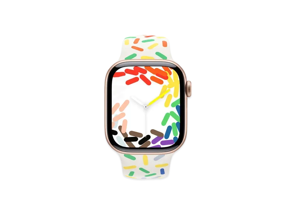 Apple Watch Series 10 GPS Model Rose Gold Aluminiumcase Rubber Sportsband "Pride Edition"