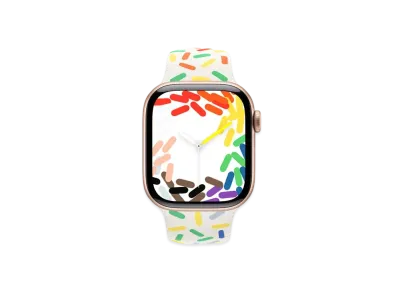 Apple Watch Series 10 GPS + Cellular Model Rose Gold Aluminiumcase Rubber Sportsband "Pride Edition"