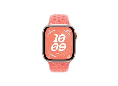 Apple Watch Series 10 GPS + Cellular Model Rose Gold Aluminiumcase Rubber Nike Sportsband "Magic Ember"