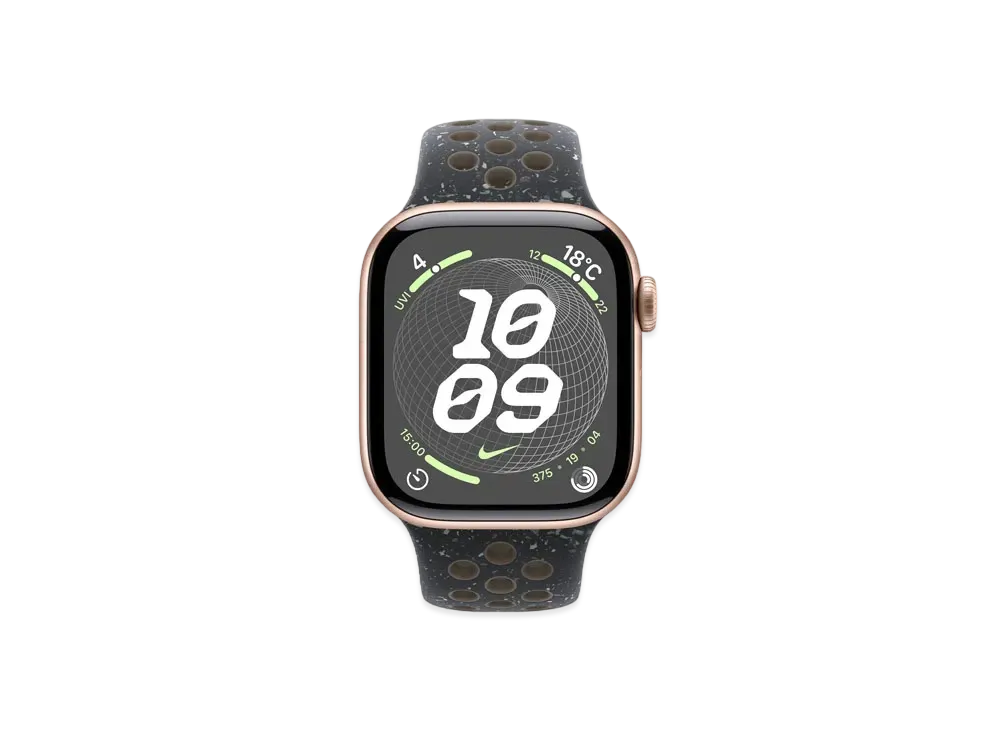 Apple Watch Series 10 GPS + Cellular Model Rose Gold Aluminiumcase Rubber Nike Sportsband "Midnight Sky"