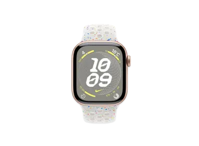 Apple Watch Series 10 GPS + Cellular Model Rose Gold Aluminiumcase Rubber Nike Sportsband "Pure Platinum"