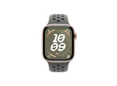 Apple Watch Series 10 GPS + Cellular Model Rose Gold Aluminiumcase Rubber Nike Sportsband "Cargo Khaki"