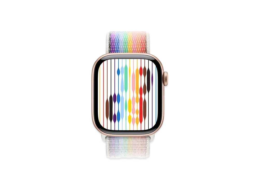 Apple Watch Series 10 GPS Model Rose Gold Aluminiumcase Textile Sports Loop "Pride Edition"