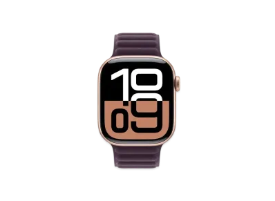 Apple Watch Series 10 GPS Model Rose Gold Aluminiumcase Textile Magnetic Link "Blackberry"