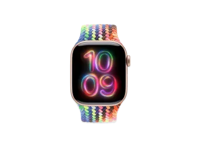 Apple Watch Series 10 GPS + Cellular Model Rose Gold Aluminiumcase Textile Braided Solo Loop "Pride Edition"