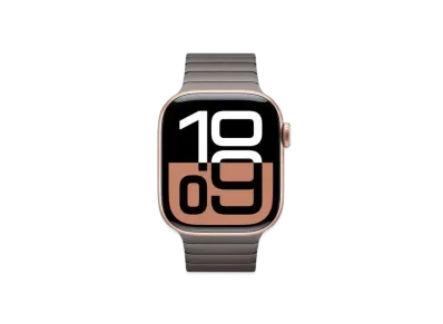 Apple Watch Series 10 GPS Model Rose Gold Aluminiumcase Stainless Steel Link Bracelet "Slate"