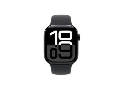 Apple Watch Series 10 GPS + Cellular Model Jet Black Aluminiumcase Rubber Sportsband "Black"