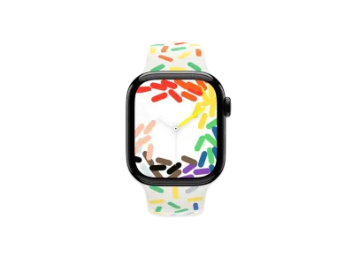 Apple Watch Series 10 GPS + Cellular Model Jet Black Aluminiumcase Rubber Sportsband "Pride Edition"