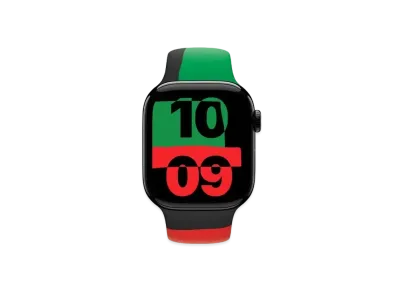 Apple Watch Series 10 GPS Model Jet Black Aluminiumcase Rubber Sportsband "Black Unity"