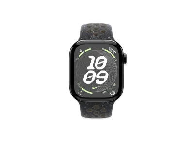 Apple Watch Series 10 GPS + Cellular Model Jet Black Aluminiumcase Rubber Nike Sportsband "Midnight Sky"