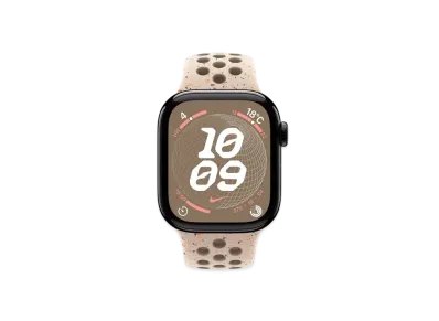 Apple Watch Series 10 GPS + Cellular Model Jet Black Aluminiumcase Rubber Nike Sportsband "Desert Stone"
