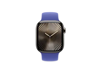 Apple Watch Series 10 GPS + Cellular Model Natural Titaniumcase Rubber Solo Loop "Ultramarine"