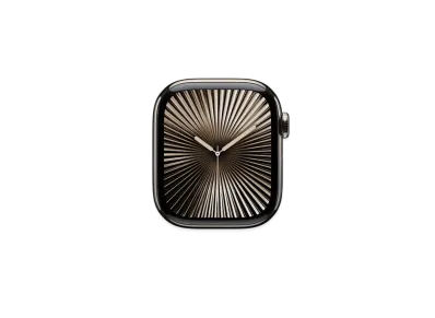 Apple Watch Series 10 GPS + Cellular Model Natural Titaniumcase Rubber Solo Loop "Light Brush"