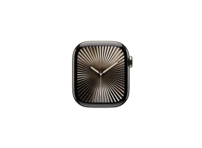Apple Watch Series 10 GPS + Cellular Model Natural Titaniumcase Rubber Sportsband "Star Light"