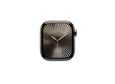 Apple Watch Series 10 GPS + Cellular Model Natural Titaniumcase Rubber Sportsband "Light Brush"