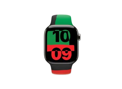 Apple Watch Series 10 GPS + Cellular Model Natural Titaniumcase Rubber Sportsband "Black Unity"