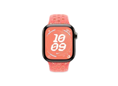 Apple Watch Series 10 GPS + Cellular Model Natural Titaniumcase Rubber Nike Sportsband "Magic Ember"