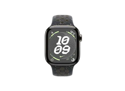 Apple Watch Series 10 GPS + Cellular Model Natural Titaniumcase Rubber Nike Sportsband "Midnight Sky"
