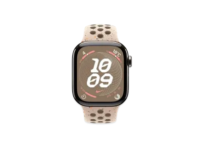Apple Watch Series 10 GPS + Cellular Model Natural Titaniumcase Rubber Nike Sportsband "Desert Stone"