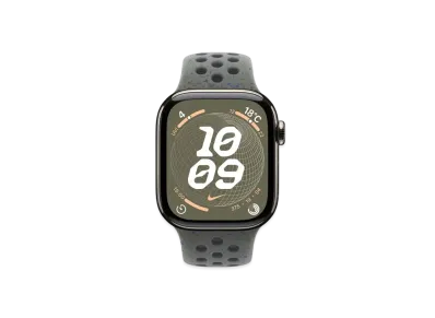 Apple Watch Series 10 GPS + Cellular Model Natural Titaniumcase Rubber Nike Sportsband "Cargo Khaki"