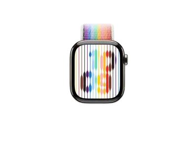 Apple Watch Series 10 GPS + Cellular Model Natural Titaniumcase Textile Sports Loop "Pride Edition"