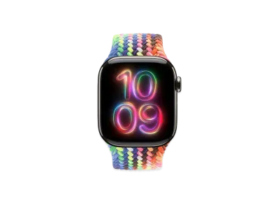 Apple Watch Series 10 GPS + Cellular Model 42mm Natural Titaniumcase Textile Braided Solo Loop "Pride Edition"