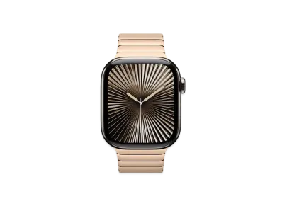 Apple Watch Series 10 GPS + Cellular Model Natural Titaniumcase Stainless Steel Link Bracelet "Gold"