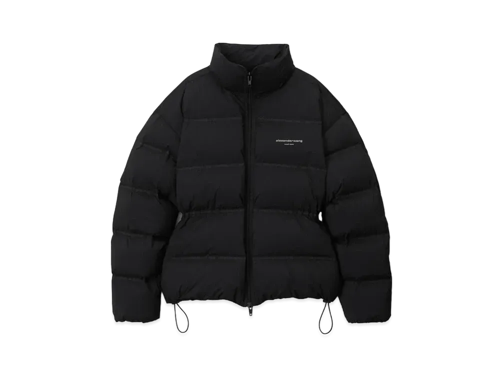 Alexander Wang Reflective Logo Puffer Coat "Black"