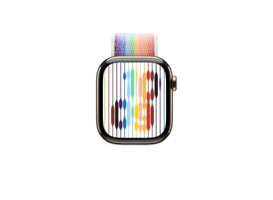 Apple Watch Series 10 GPS + Cellular Model Gold Titaniumcase Textile Sports Loop "Pride Edition"