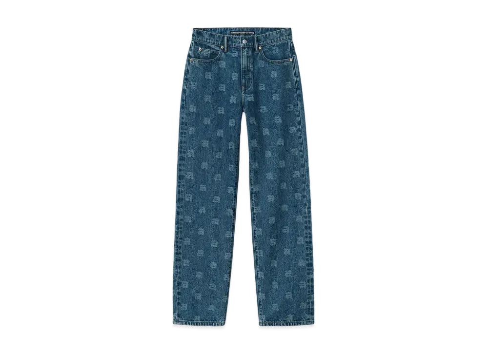 Alexander Wang Denim Ez Mid-Rise Straight Leg Jeans "Indigo"