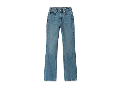 Alexander Wang Denim Fly High Rise Stack Jeans "Medium Indigo"