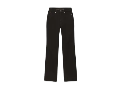Alexander Wang Denim Fly High Rise Stack Jeans "Black"