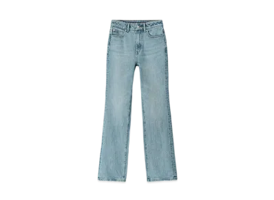 Alexander Wang Denim Fly High Rise Stack Jeans "Indigo"