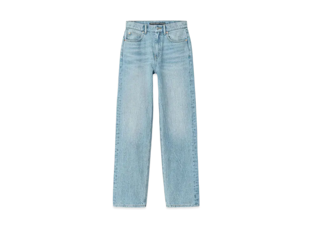 Alexander Wang Denim Ez Mid-Rise Straight Leg Jeans "Indigo"